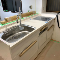 草加市 キッチンリフォーム　ブロックキッチンからシステムキッチンにリフォーム